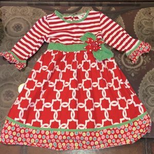 Counting Daisies girls Christmas dress